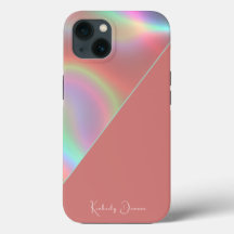 Elegant stoffig roze holografisch notitieboek