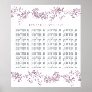 Elegant Stoffig Roze Trouwstoel Grafiek Poster