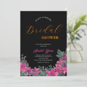 Elegant stoffig roze waterverf Bloemen vrijgezelle Kaart (Staand voorkant)