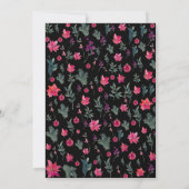 Elegant stoffig roze waterverf Bloemen vrijgezelle Kaart (Achterkant)