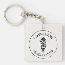 Elegant Stoic Quote Memento Mori Sleutelhanger
