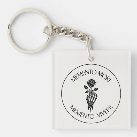 Elegant Stoic Quote Memento Mori Sleutelhanger (voorkant)