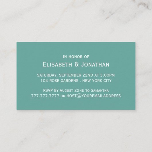 Elegant Stone Dot Engagement Party Ticket Uitnodig (Achterkant)