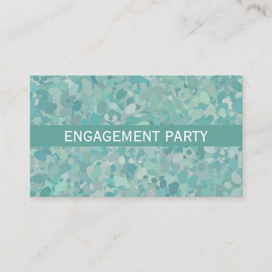 Elegant Stone Dot Engagement Party Ticket Uitnodig (Voorkant)