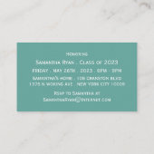 Elegant Stone Dot Graduation Party Ticket Invite (Achterkant)