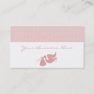 Elegant Stork Pink Visitekaartje
