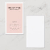 Elegant strak design Blush roze witte trendy vlakt Visitekaartje (Voorkant / Achterkant)