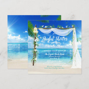 Elegant strand boog Vrijgezellenfeest Kaart