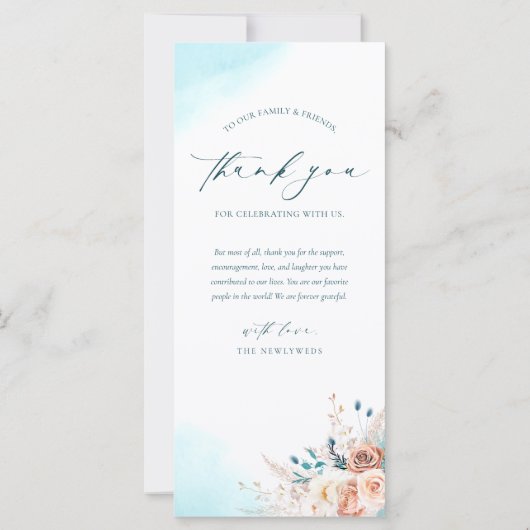 Elegant strand bruiloft menu (Achterkant)