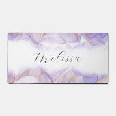 Elegant strand golven alcohol inkt monogram bureaumat (Voorkant)