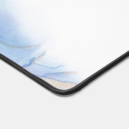 Elegant strand golven alcohol inkt monogram bureaumat (Hoek)