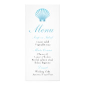 Elegant strand nautische zeeschelp bruiloft menu (Voorkant)