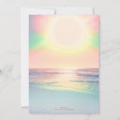 Elegant strand zonsondergang bruiloft uitnodiging (Achterkant)
