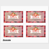 Elegant Strawberry Jam Classic Round Sticker (Vel)