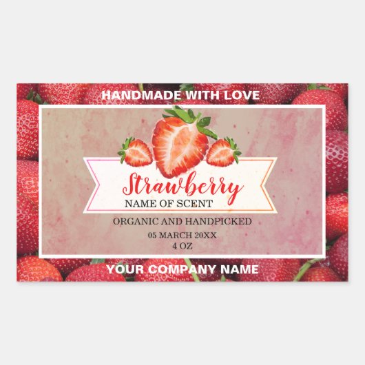 Elegant Strawberry Jam Classic Round Sticker (Voorkant)