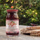 Elegant Strawberry Jam Classic Round Sticker