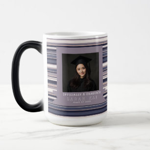 Elegant streeppatroon cadeau voor haar afstuderen magische mok