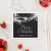 Elegant String Lights Black Christmas Servet (Insitu)