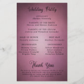 Elegant String Lights Cranberry Wedding Program (Achterkant)
