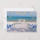 Elegant String Lights Summer Beach Arbor Wedding RSVP Kaartje (Achterkant)
