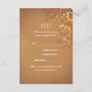 Elegant String Lights Trouwring RSVP kaarten Kaartje