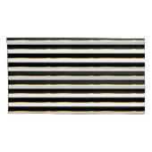 Elegant Stripe Black Gold White Kussensloop (Achterkant-Rechts)