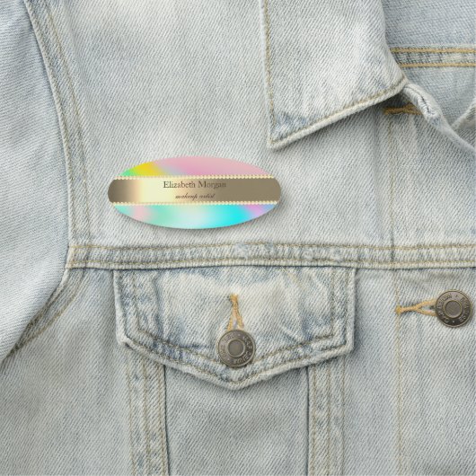 Elegant, Stripe, Pearls, Ombre Naamplaatje (In situ)