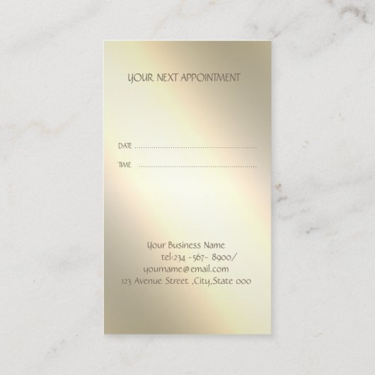 Elegant, Stripe, Scissors, Flowers Appointcard Aanbevelingskaartje (Achterkant)