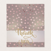 Elegant Stripe Stippen Hartelijk dank Visitekaartjes (Buitenkant ongevouwen)