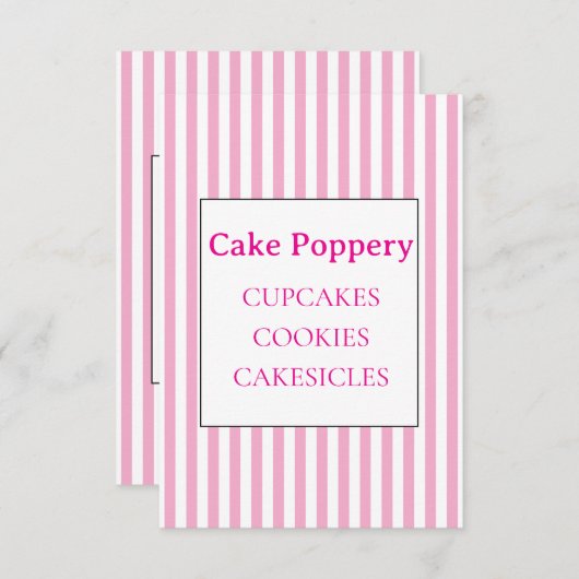 Elegant Striped Informatiekaartje (Voorkant / Achterkant)