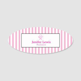 Elegant Striped Naamplaatje