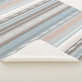 Elegant Striped Pattern Sherpa Blanket Deken (3/4)
