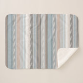 Elegant Striped Pattern Sherpa Blanket Deken (Voorkant (horizontaal))