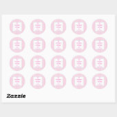 Elegant Striped Ronde Sticker (Vel)