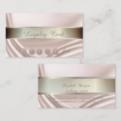 Elegant, Striped, Satin Loyalty Kaart (Voorkant / Achterkant)