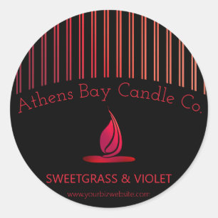 Elegant Stripes Candle Product Label