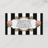 Elegant Stripes |Gold Hydrangea Wedding Planner Visitekaartje (Achterkant)