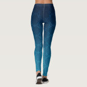 Elegant stromende lijnen op Blue Ombre Leggings (Achterkant)