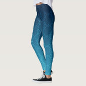 Elegant stromende lijnen op Blue Ombre Leggings (Links)
