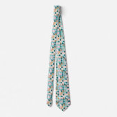 Elegant Stropdas in roze en turquoise (Achterkant)