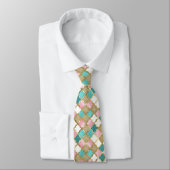 Elegant Stropdas in roze en turquoise (Gebonden)
