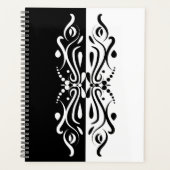 Élégant style arlequin Abstrait noir et blanc (Devant)