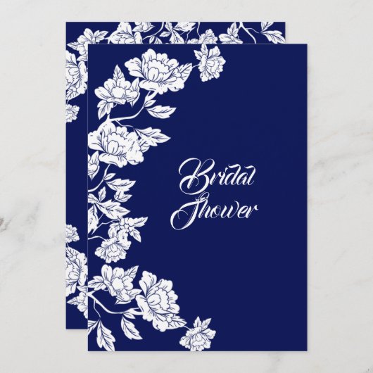 Élégant style Chinoiserie Invitation (Devant / Derrière)