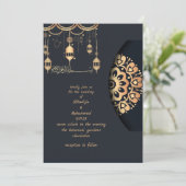 ÉLÉGANT STYLE FAIRE-PART DE MARIAGE ISLAMIQUE (Debout devant)