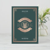 Elegant Style Hunter Green-kerstfeest Kaart (Staand voorkant)