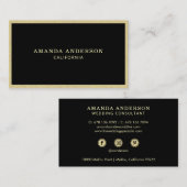 Élégant stylé minimal Faux Gold | CARTE DE VISITE (Devant / Derrière)