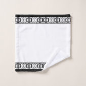 Élégant Style Noir & Blanc (Gant de toilette)