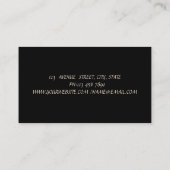 Elegant Stylish Black Diamonds Mixer Sunflower Visitekaartje (Achterkant)