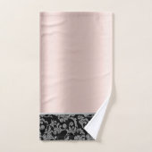 Elegant Stylish Black Silver Roos Gold Bad Handdoek (Handdoek)