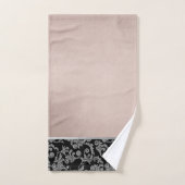 Elegant Stylish Black Silver Roos Gold Bad Handdoek (Handdoek)